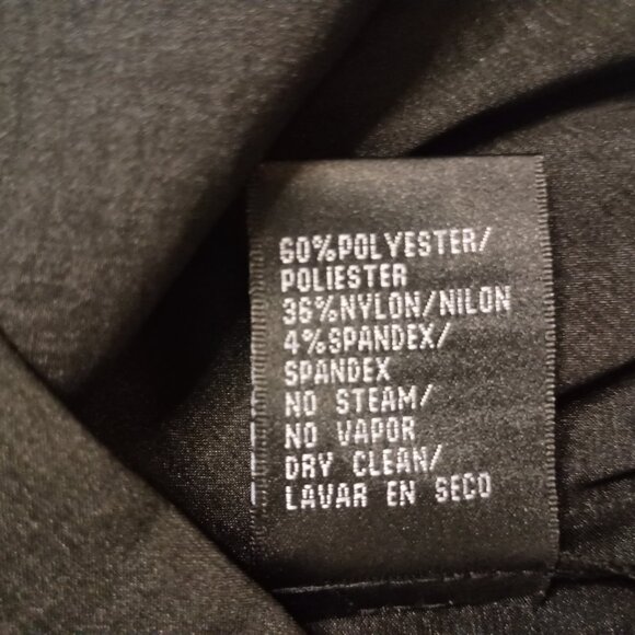 S.L. Fashions Black Dress with Rosette Adorned V-Neck and Back Women's Size 14 - Picture 11 of 16